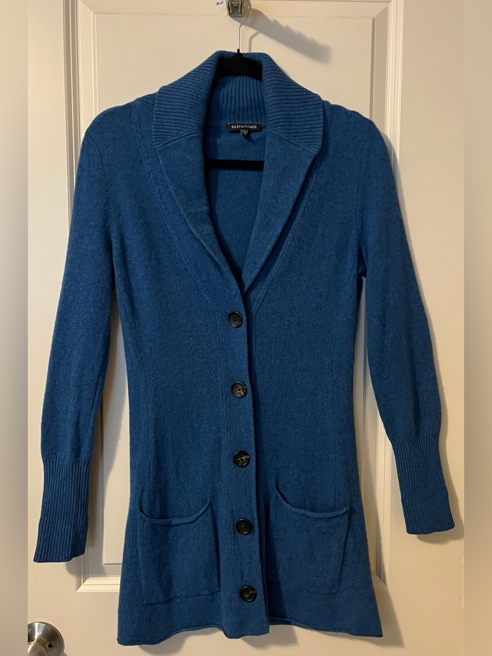 Eileen Fisher Button-front Wiol & Cashmere Cardigan Size Small